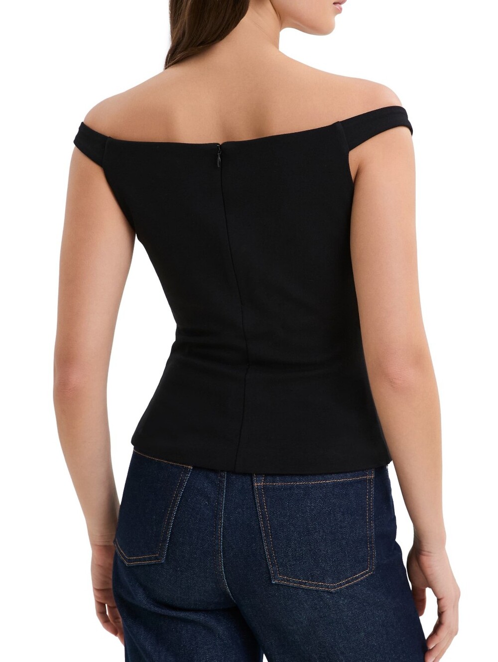 Marcella NYC Eliana Off The Shoulder Top Black XL - Picture 4 of 9